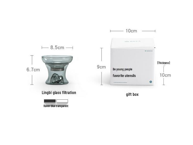 Nanshan Mr. Lingbi Glass Tea Filter Set: Creative Glass Strainer for Kung Fu Tea Ceremony.