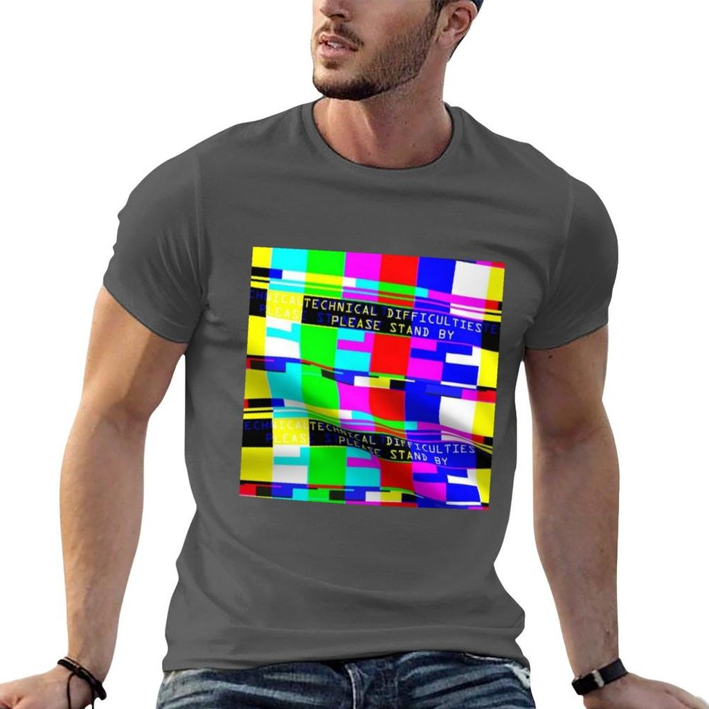 Smpte Standard Definition Television Color Bars Slim Fit Technical Difficulties Please Stand By Tv Colours Bars Tshirt