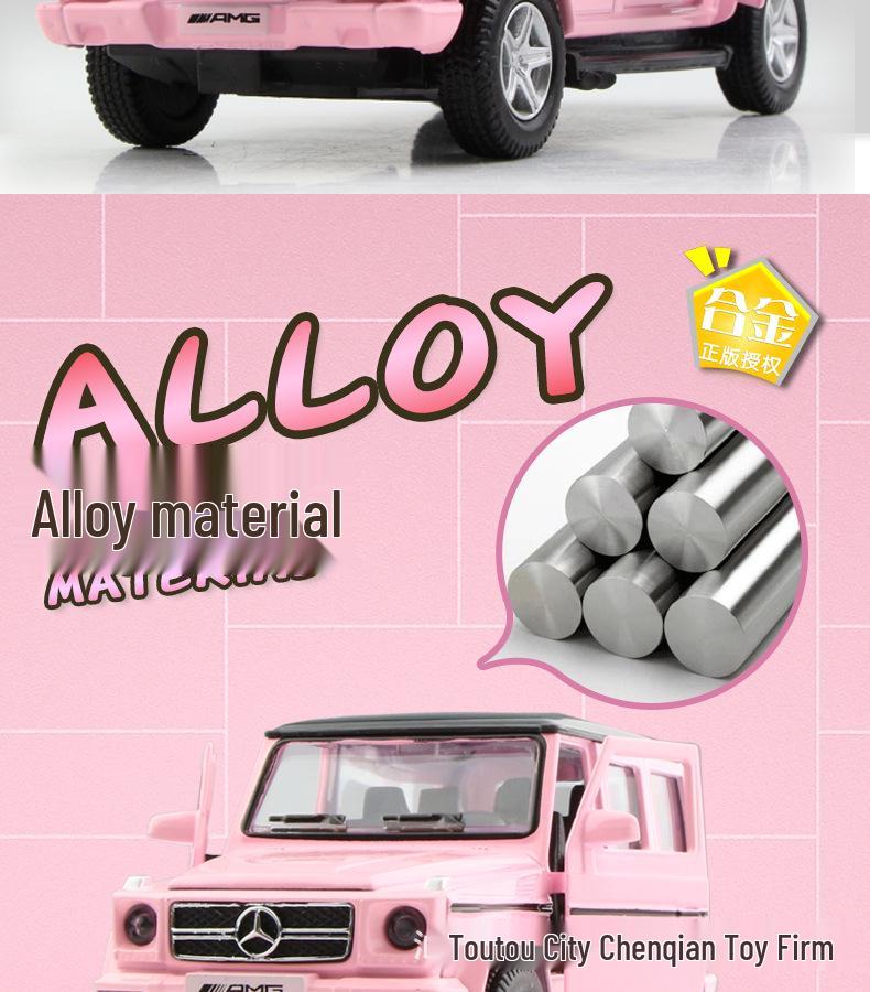 1:36 Pink Heart Model Car for Girls - Douyin Influencer Style Alloy Toy Car
