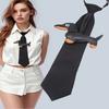 Dog Cartoon Necktie With Butterfly Knot For Casual Wear And Gift For Adults