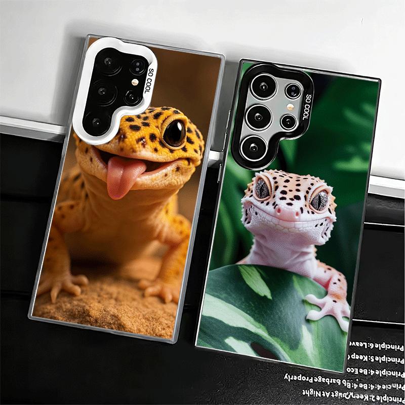 Lizards Geckos Cute Pet Shockproof Phone Case for Samsung Galaxy S26 Edge S25 Ultra S24 FE S23 Plus S21 Cover Anti Fall Fundas