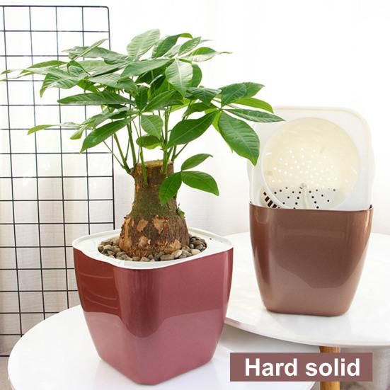 Flower Pot Self Watering Heat Resistant PP Automatic Draining System Planter Household Supplies