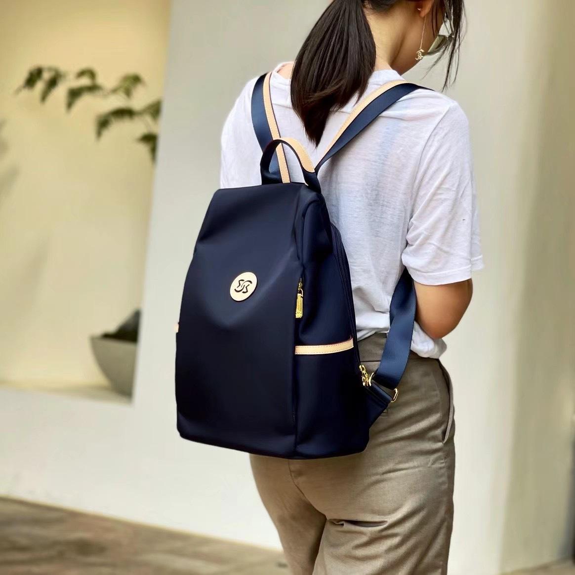 Women s Backpack 2024 New Korean Version Oxford Cloth Nylon Large Capacity Anti-Theft Fashionable Lightweight Travel Backpack School Bag синий