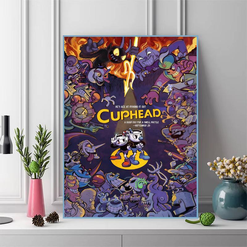 Cuphead Vintage Stars 100% Round Full Drill 5D DIY Diamond Painting Embroidery Cross Stitch Rhinestone Décor