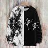 Women's Long Sleeve Halloween Print Sweater, Casual Round Neck Knit Top