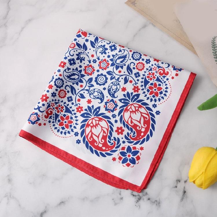 Floral Pocket Square Handkerchief for Men Square Hankies Bandana 13inch