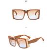 Women's sunglasses, men's and women's fashion square large-frame sunglasses
