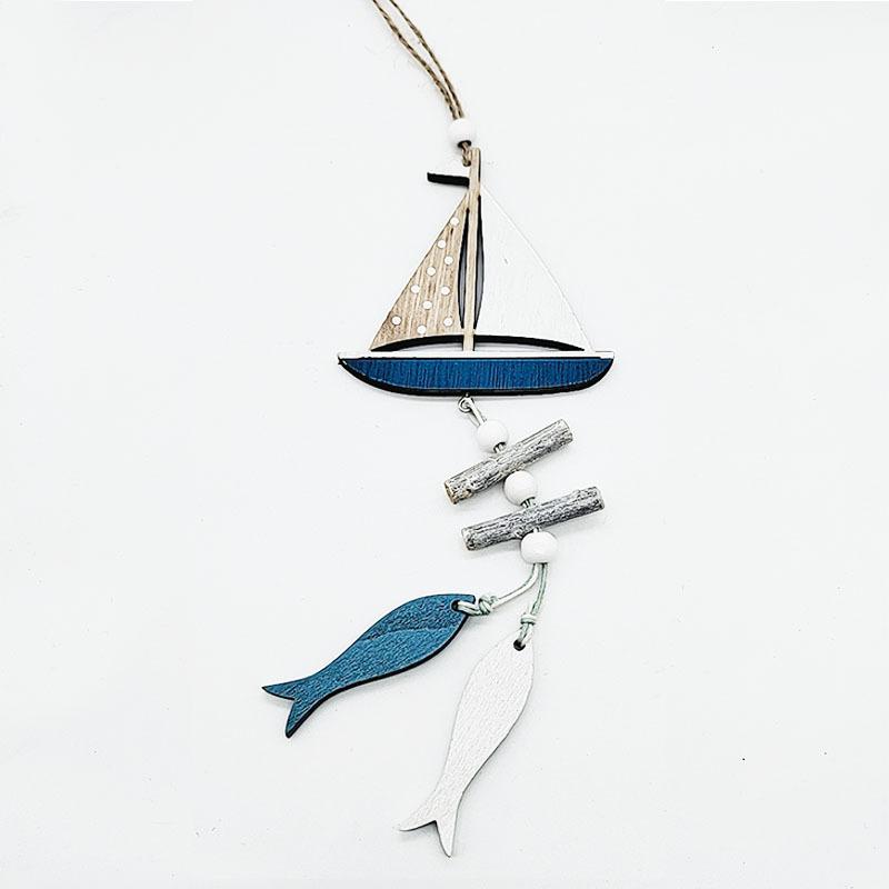 New Ocean Series Wind Wooden Crafts Pendant Creative Gift Ocean Fish Home Decoration