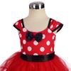 Kids Minnie Mouse Style Girls Polka Dot Costume Birthday Party Tulle Skirt with Headband Ages Red [Dressy Daisy] 5-6