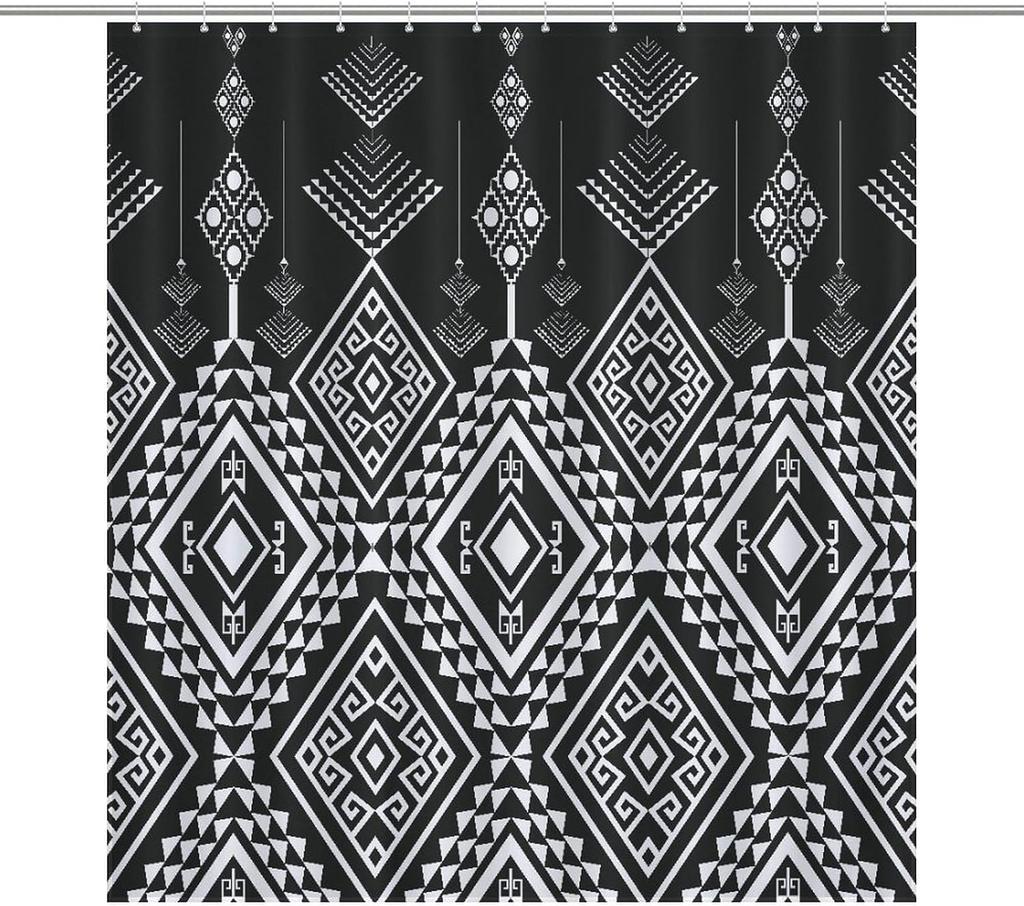 Colorful Rustic Shower Curtain Southwest Family Bathroom Decoration 180X 180Cm Waterproof Shower Curtain With 12 Hooks