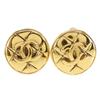 COCO Mark Earring Matelasse Vintage Plated Gold 22g Women Used