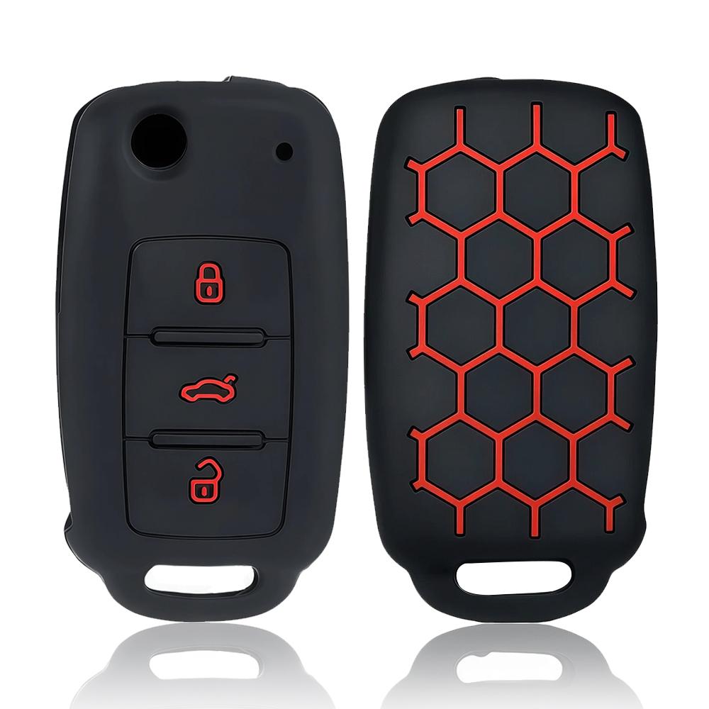 

Silicone Case Key Cover Remote For Skoda Fabia Octavia A5 For VW Golf VI Polo Passat B5 3b Touran Caravelle Golf Plus Seat Ibiza