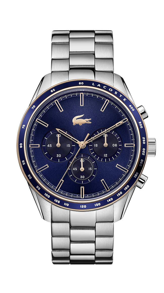 

Lacoste Boston Quartz Watch with Stainless Steel 20 Men s Strap, Silver, (Model 2011081)