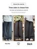 Women's Retro Plaid Wool Fleece-Lined Wide-Leg Pants - Casual Loose Fit for Autumn and Winter