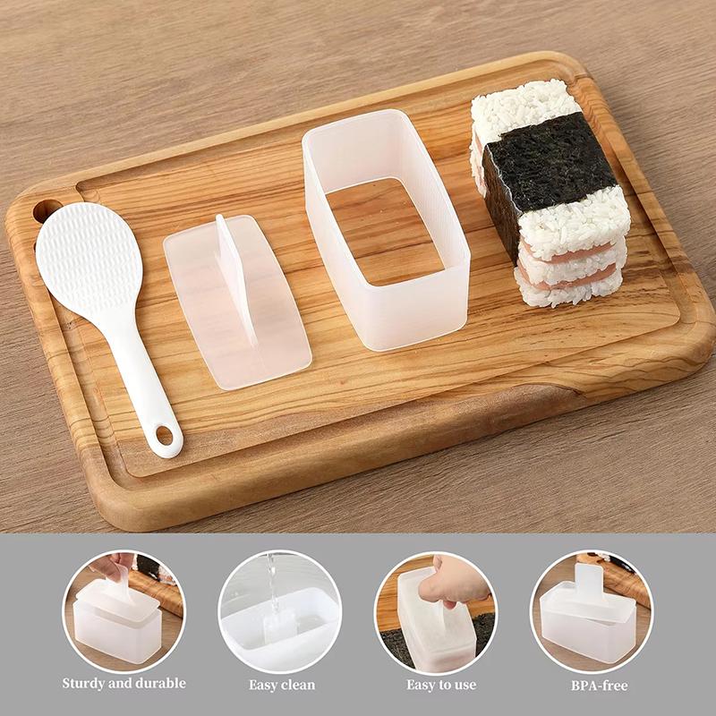 Onigiri Mold And Rice Paddle Food Utensils For Kitchen Kit Sushi Press Mold Diy Bento Accessories Rice Balls Sushi Snacks