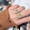 Anello Tesoro di Colore Artigianato Italiano Argento Sterling S925 Ametista Naturale Citrino Anello di Lusso Moda da Donna