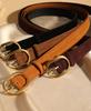 Fashion Women Skinny Belts Vintage Suede Cowhide Belt Gold Buckle Genuine Leather Belts Ladies Dress Coat Decoration Waistband