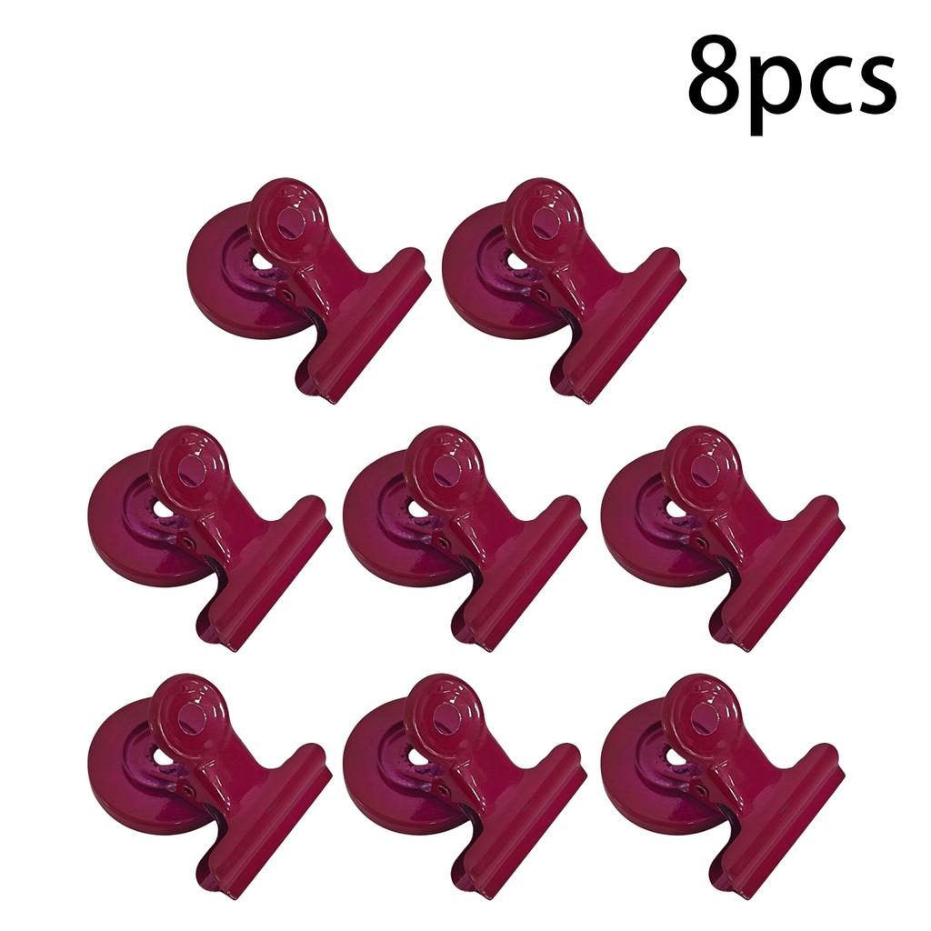 1/8pc Refrigerato Magnetic Clips Heavy Duty Whiteboard Space-Saving Clip Set Document Bill Magnetic Clips Photo Display Holder
