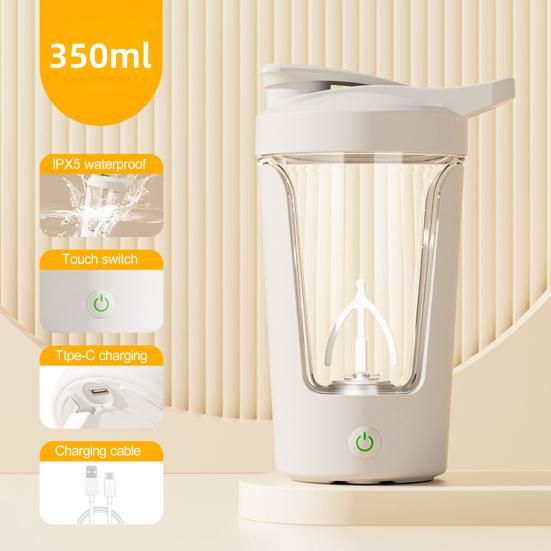 Elektrický míchací hrnek Automatické míchání Kávový hrnek 350 ml Přenosná šejkrová láhev na proteinový prášek Mixér pro domov kancelář cestování