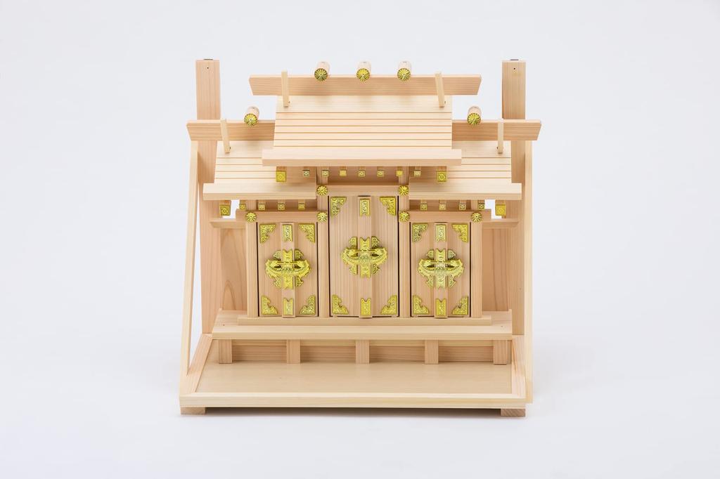 Kamidana No Sato Wall-Mounted Three-Shrine Shinto Shrine, Izumo, Natural