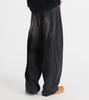 Beoteunseoul Drop Painting Curved Wide Denim Pants [Black Denim]