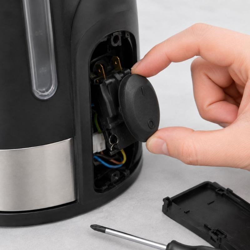 Electric Water Boiler 16A Heat Control Replacement Switches Part with Visible 16A Mark and Cover Cap for Repair Use Tasks