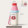 3 In 1 Plastic Toothbrush Cup Large Capacity Cartoon Print Portable Toothpaste Storage Case for Travel Trips