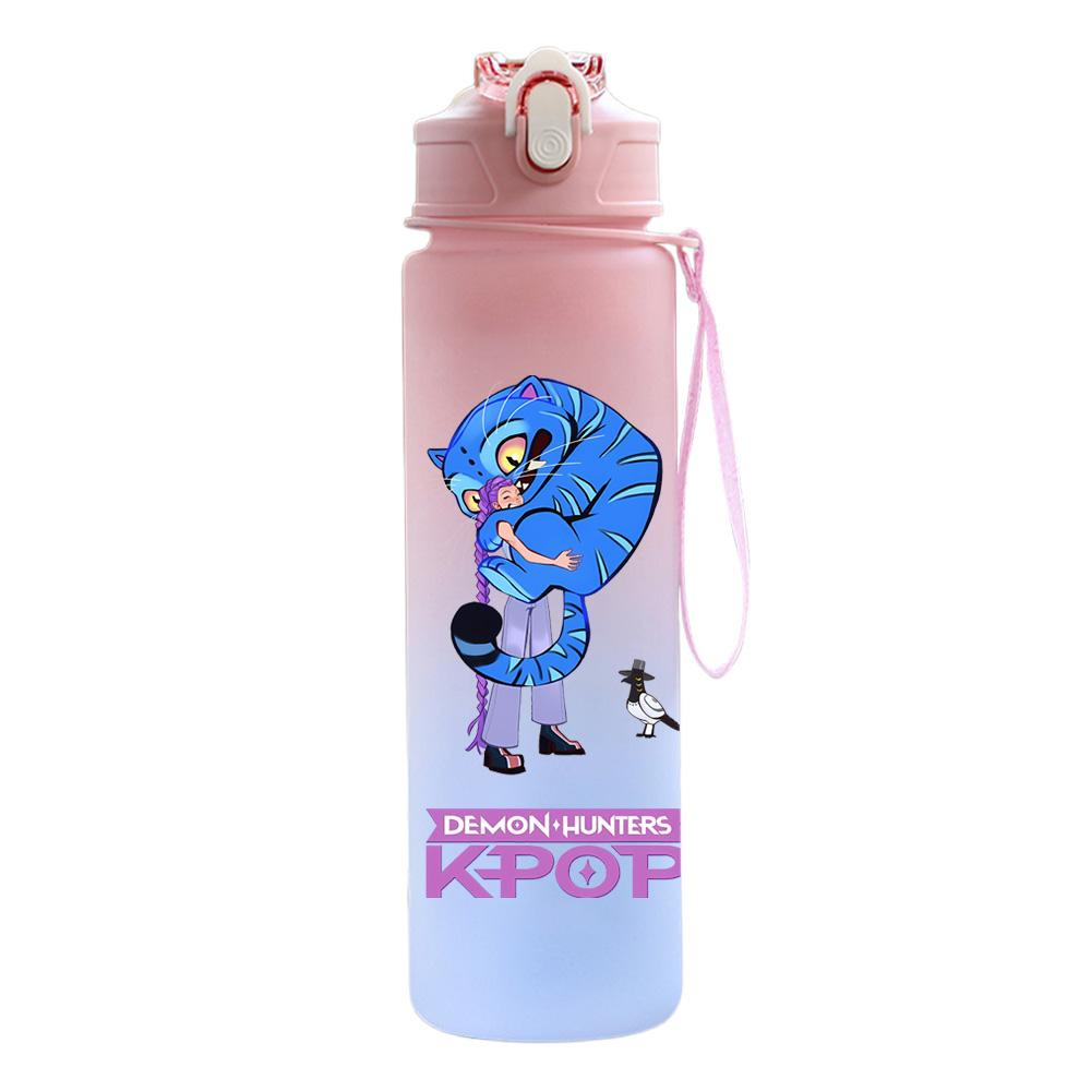 750ml Wasserflasche K-Pop Demon Hunters Bedruckt Große Kapazität Trinkbecher Tragbar Outdoor Sport Wasserbecher Kinder Kinder Geschenk