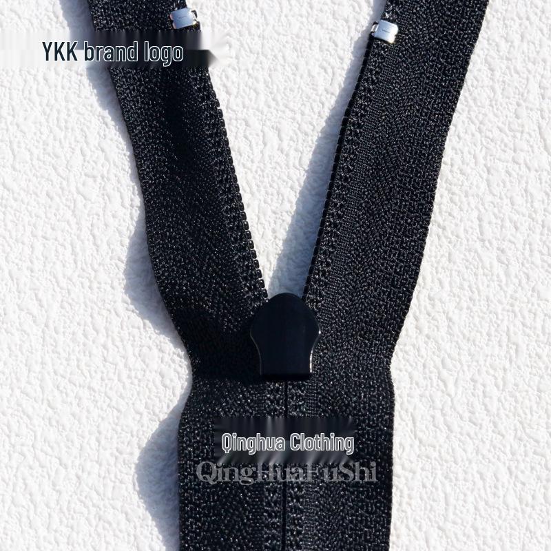 YKK Nr.. 5 schwarze Nylon-Reißverschlüsse mit langem Zipper für Hosen, Taschen, Gepäck und Koffer.