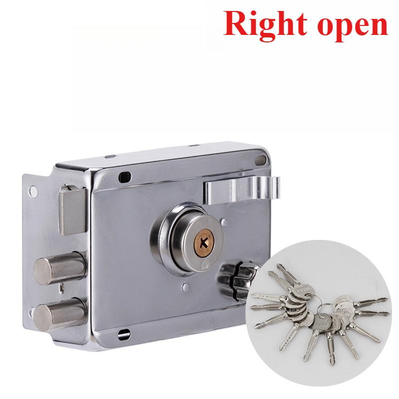 1 Set of Old Style Exterior Door Lock Set Anti-theft Door Lock Indoor Iron Door Lock with A Key Household Hardware Accessories