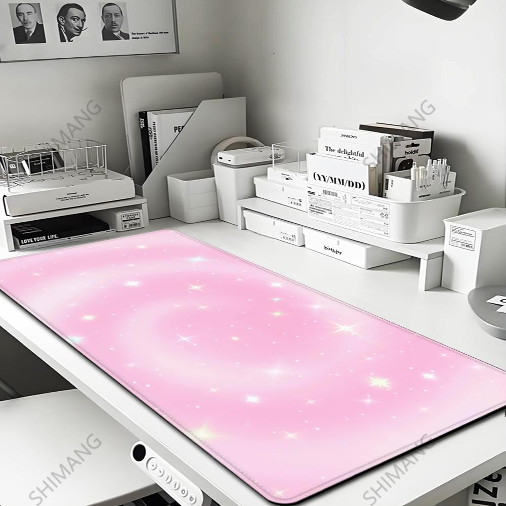 Pink Kawaii Mouse Pad Large Size Rubber Base AntiSlip Desk Accessories Mousepad For Office Gamer Keyboard Mats Decor Mat Mats