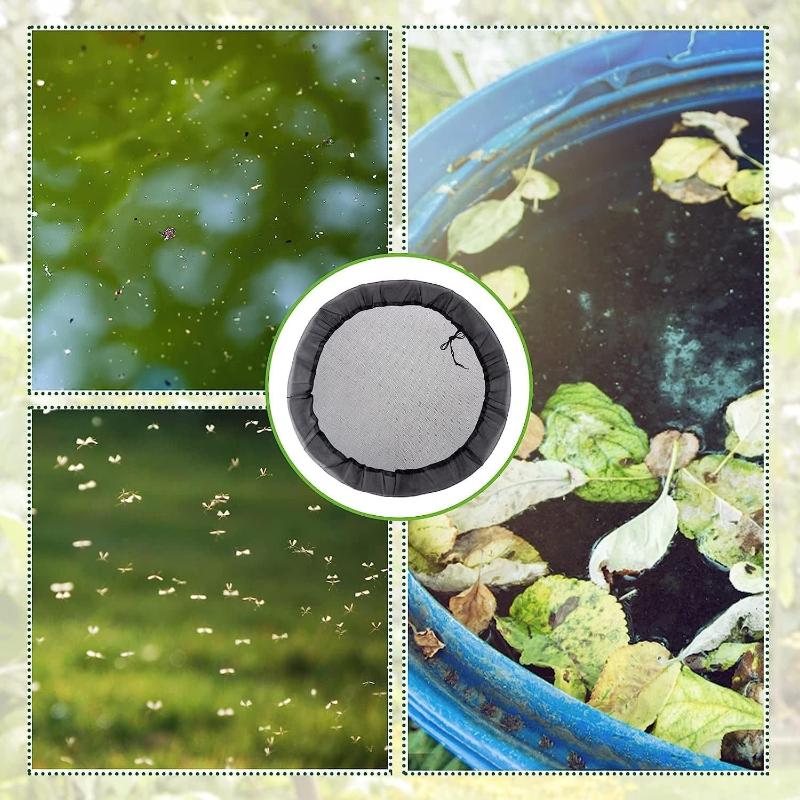 2/4 Stück Langlebige Netzabdeckung 2-in-1 für Regen - Netz mit Kordelzug, um Blätter und Ablagerungen aus der Regenwassersammlung fernzuhalten Tan