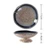 Creative Japanese ceramic plate with high feet saucer saucer snack tea dessert plates snack plate fruit plate bowls ramekin