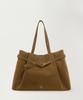 Heeari Fleur Suede Belted Bag_Camel