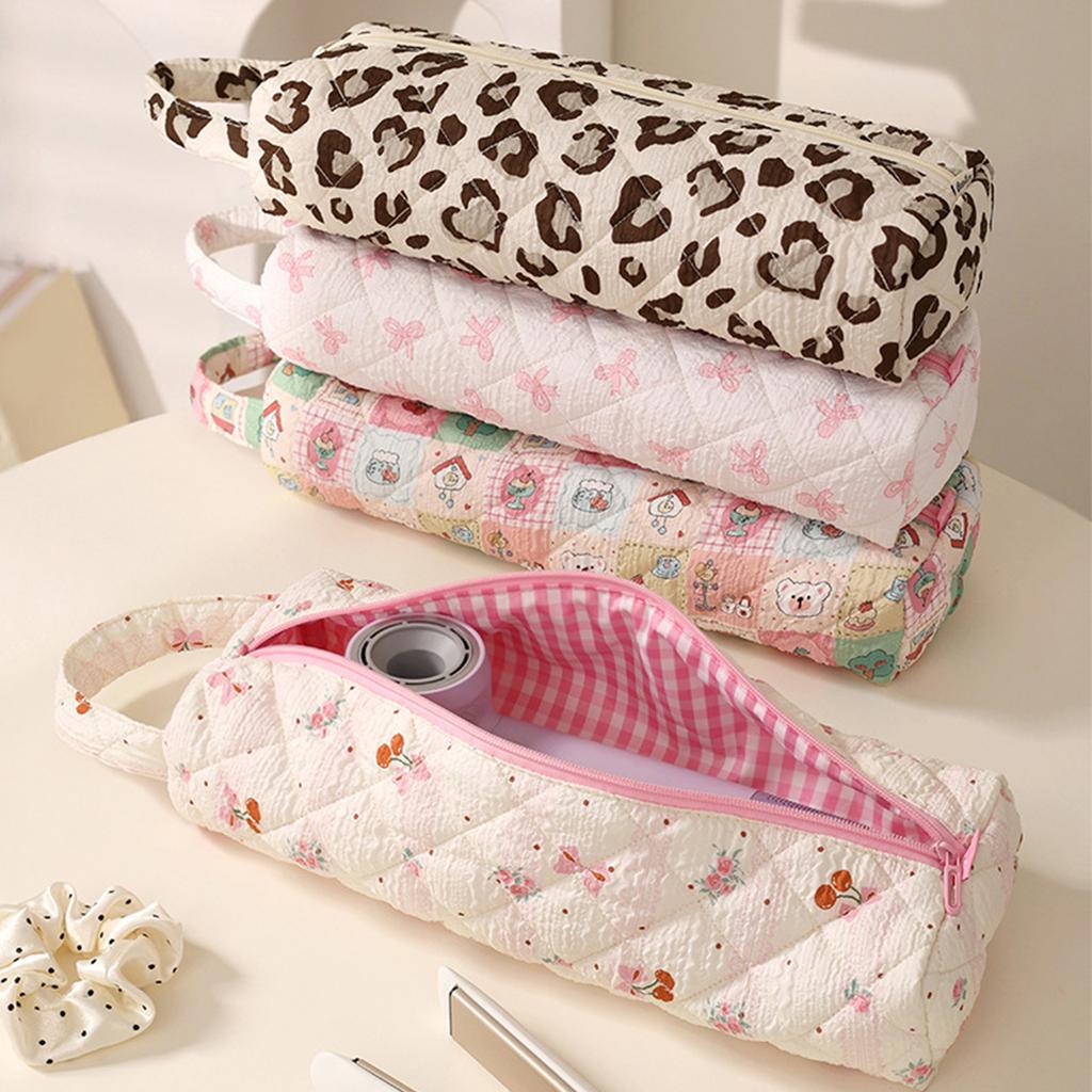 Quilted Travel Storage Bag Shockproof Padded Portable Hair Tools Bag Large Capacity Hair Straightener Container for Home Storage