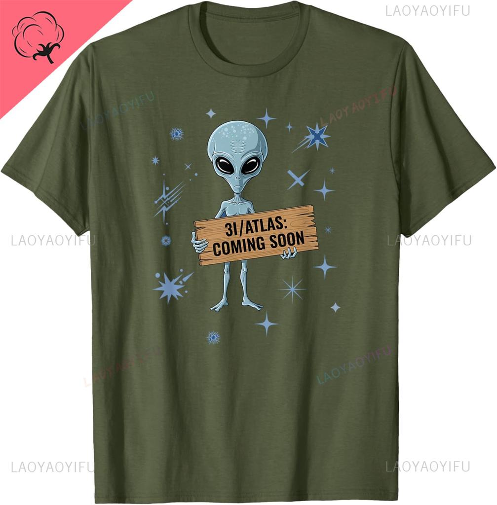 3IAtlas 3I Atlas Interstellar Comet or Alien Technology Breathable and Comfortable Cotton Tshirt Print on Demand Camiseta