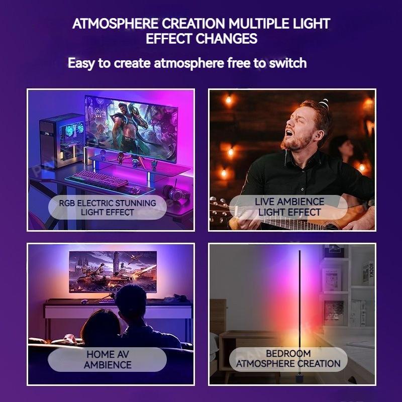 LED Modern Nordic Minimalist Light Living Room Bedroom Remote Control Luxury Standing Lights Household RGB Floor Lamp