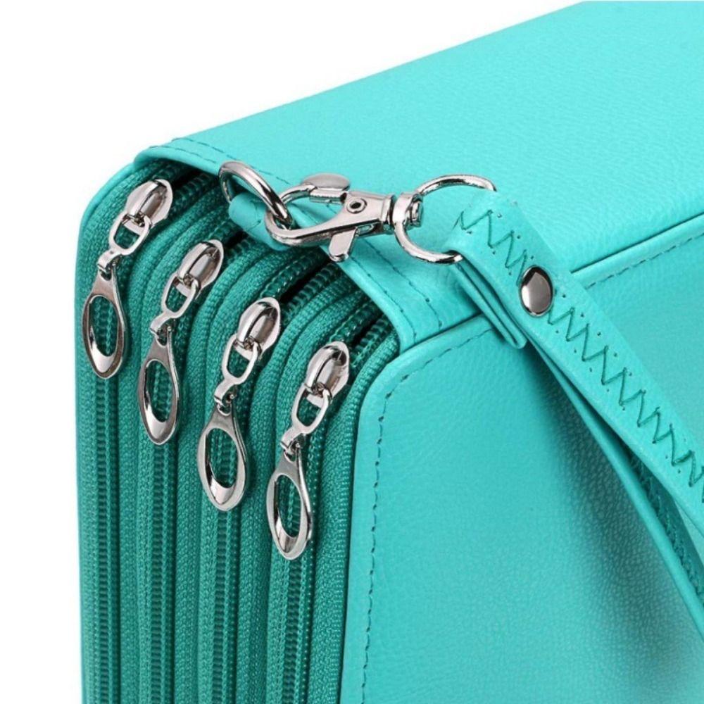 5 Layer Colored Lead Pencils Storage Bag 200 Holes Student Pen Case Professional Artists