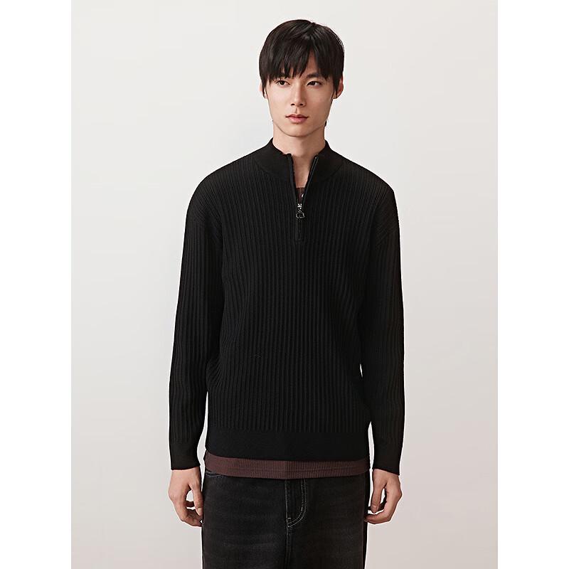 GXG Men's Mock Neck Textured Knit Sweater