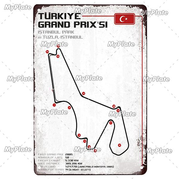 Vintage Racing Track Metal Poster Competition Tin Sign Plaque Iron Plate Bar Club Man Cave Home Wall Decor Fans Poster Custom