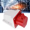 4 Pin 16A Industrial Power Connector 3Phase Surface Mounted Socket  Electrical Connection