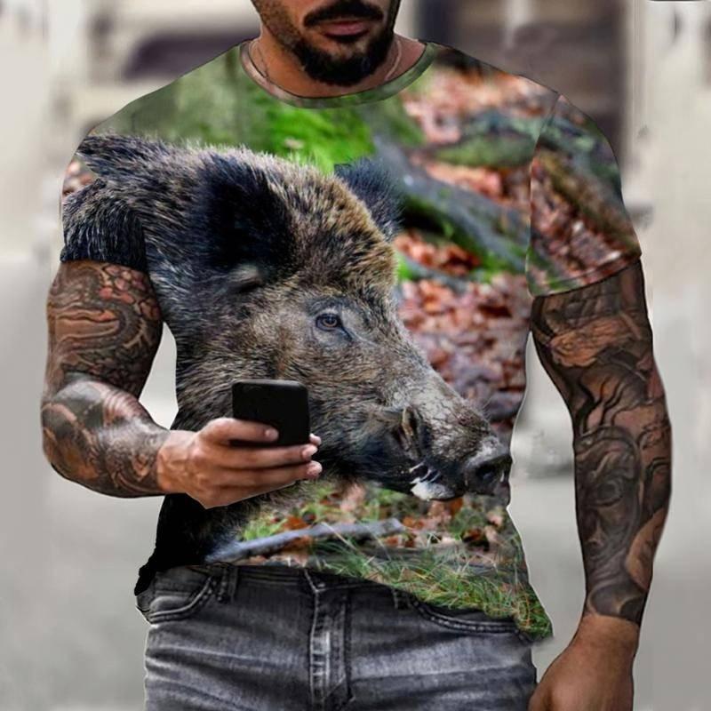 

Wild Boar 3D Print T-shirt Summer Men Woman Animal T Shirts Fashion Short Sleeve Oversized XXS
