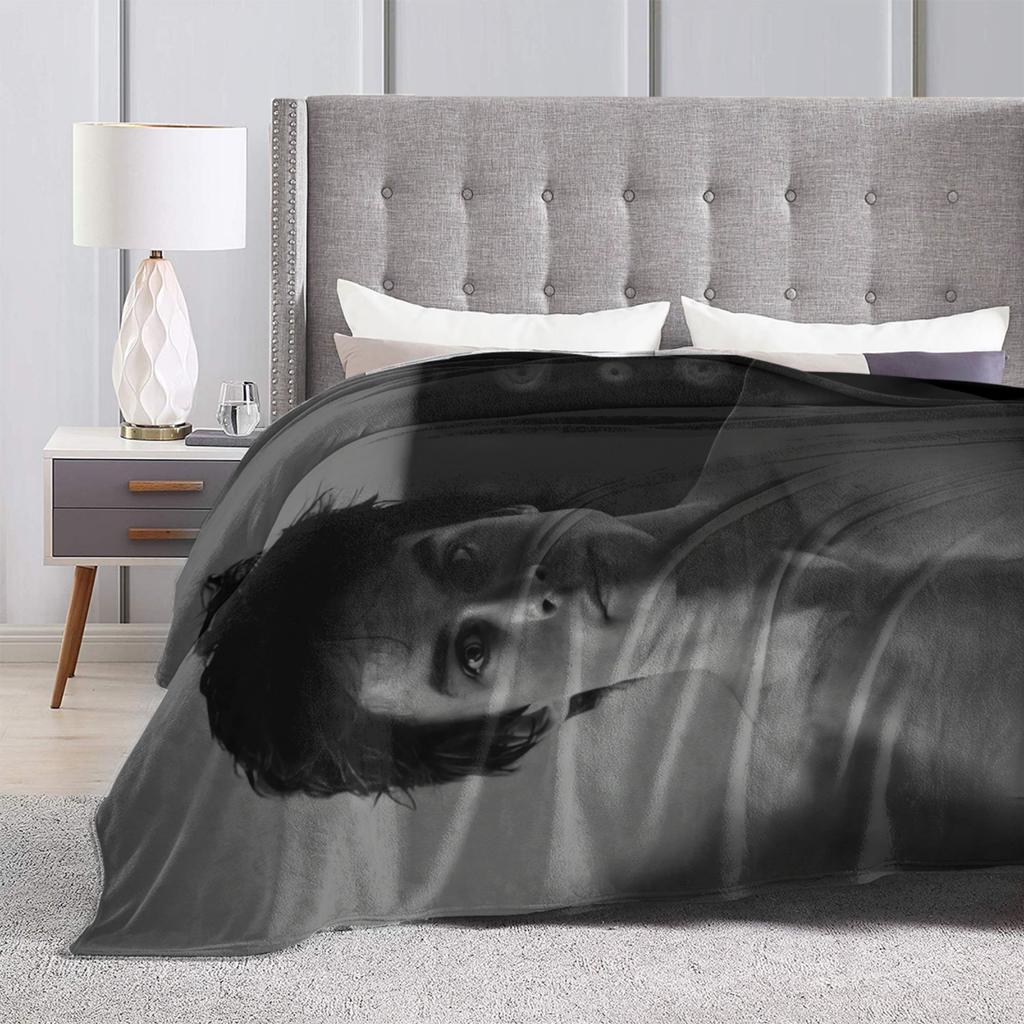 The Vampire Diaries Damon Salvatore TV Series Blanket Quality Soft Warm Throw Blanket Autumn Travel Home Decor Graphic Bedspread