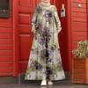 Muslim party long skirt, Muslim women's robe, casual and loose, light and breathable, soft and comfortable, suitable for fashion and tradition,