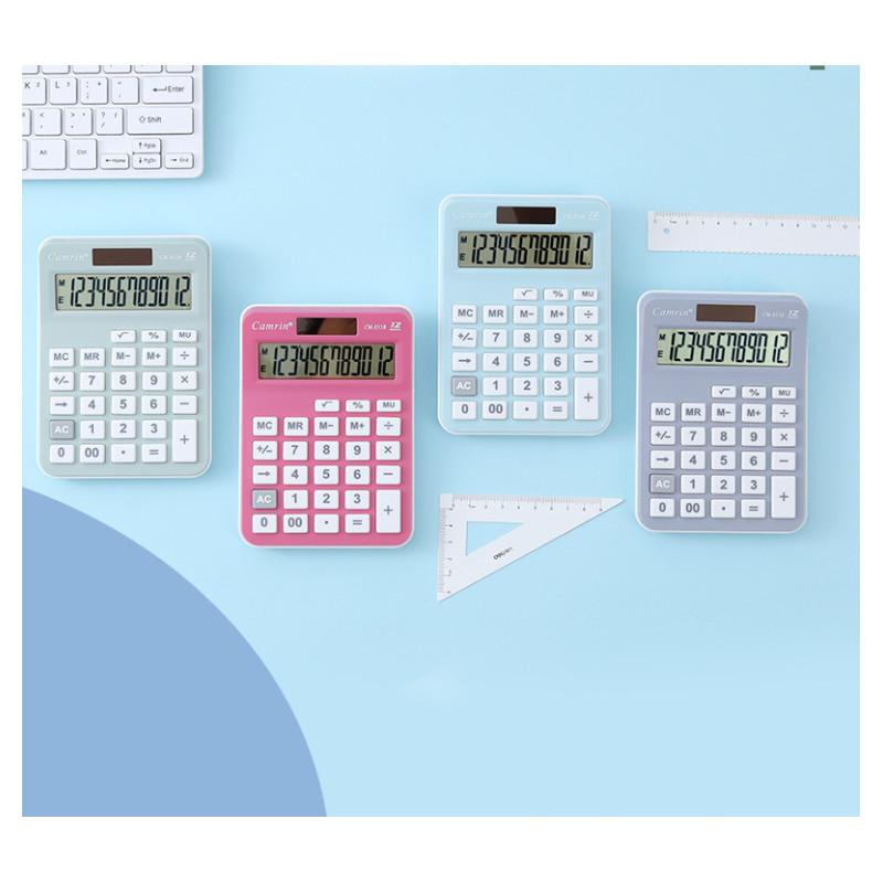 Versatile 12 Mini Digit Solar Power Calculator Colorful Design Offices Tool