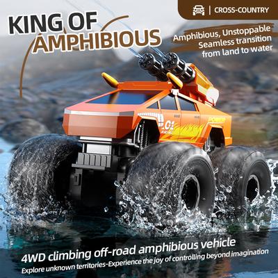 Jjrc Four-Wheel Drive Climbing Off-Road Vehicle, Amphibious Waterproof Electric Remote Control Vehicle, Children'S Toy