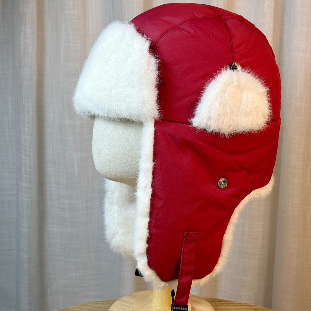 Lei Feng Hat Winter Men and Women Solid Color Velvet Thickened Outdoor Cycling Warm Windproof Ear Protection Hat Northeast Pilot Hat