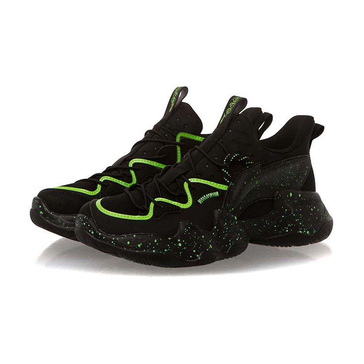 Li Ning Leuchtet im Dunkeln Sportschuhe Freizeit Schuhe Kinder Sneaker Schwarz YKCS134-5