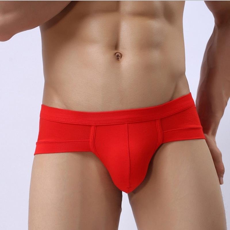 

Мужские сексуальные бесшовные трусы с низкой талией, короткие брюки, стринги, нижнее белье XXXL красный
