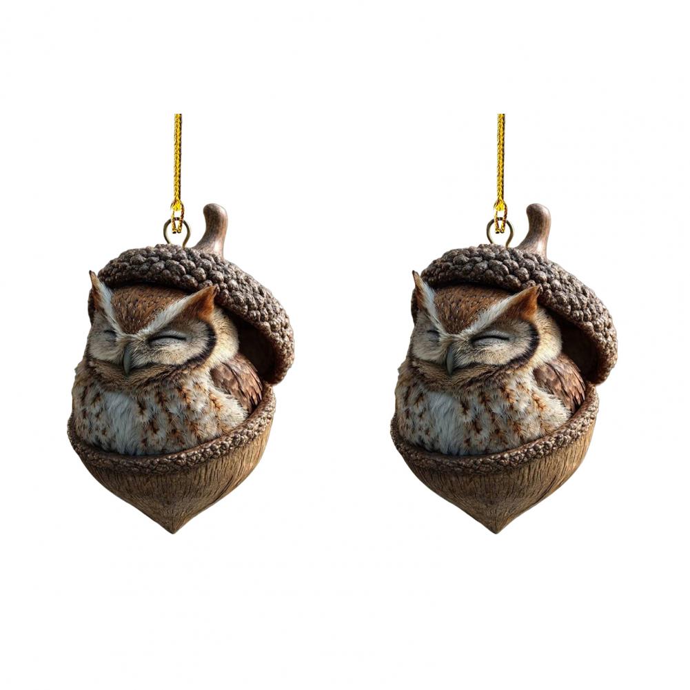 Forest Christmas Decorations Nature-inspired Holiday Ornaments 2d Forest Acorn Ornaments Woodland Creature Christmas for Home